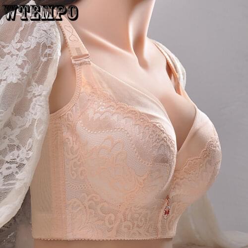 Sexy Push Up Bra Plus Size Bras for Women 50 52 D E Large Cup Underwire Gathered Bralette Women Plus Size Plus Size Bra Bras