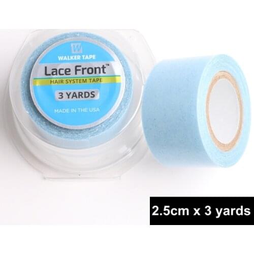 1 Rolls 2.5CM X 3 Yards Blue Liner Double-sided Super Tape Rolls For Hair Pieces/Toupee/Lace Wig/PU Tape Hair