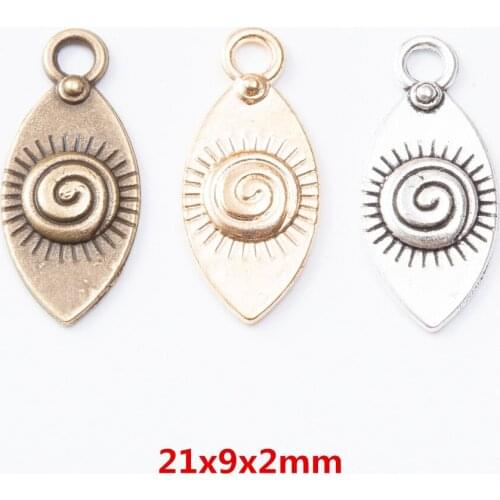 100 pieces of retro metal zinc alloy eye pendant for DIY handmade jewelry necklace making 7266