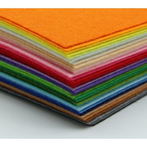 AHB 30*20cm 19pcs Colorful Felt Cloth Fabric Handmade Material Apparel Sewing Material Home Textile Patchwork DIY Craft Supplies
