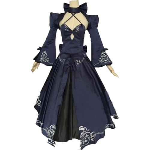 2018 Alter Saber Cosplay Fate Stay Night Costume UBW Arturia Black Dress Saber Wome Cosplay Zero Fate Stay Night Costume Women