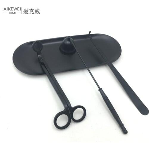 4pcs/set Candle Snuffer Trimmer Hook Tray Dipper Candle scissors Accessory Stainless Steel Extinguisher Flame Home Decoration