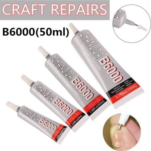 50ml B6000 glue Mobile phone touch screen Superglue b-6000 adhesive telephone glass glue repair point diamond jewelry DIY glue