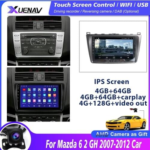 2 Din Android System Auto Car Stereo For Mazda 6 2 GH 2007-2012 Car Radio Multimedia Video Player Navigation GPS Android dvd