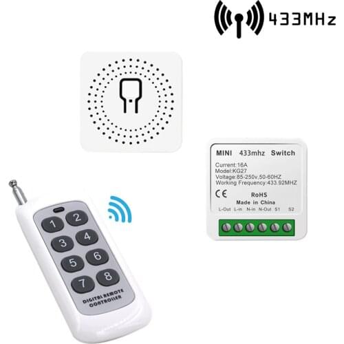 Wireless Mini Light Switch 16A Relay Module Smart Home Control Circuit Breaker Timer For Push Button Wall Panel Socket Led Lamp