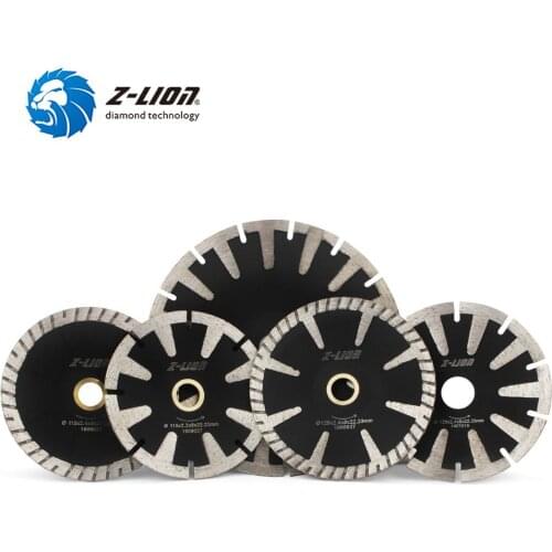 Z-LION 1PC 115/125/180mm Diamond Concave Saw Blade Protection Teeth Concrete Granite Marble Stone Cutting Disc For Angle Grinder