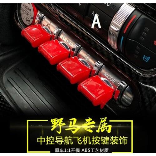 Fit for FORD MUSTANG 15-18 Aircraft button central control navigation decorative interior control button