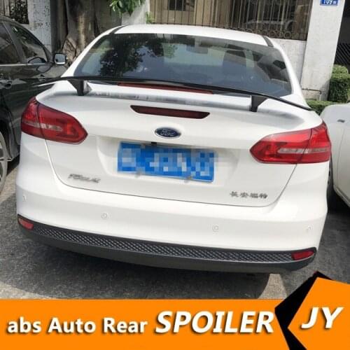 For Ford Focus Spoiler 2012-2014 Focus spoiler TF High Quality ABS Material Car Rear Wing Primer Color Rear Spoiler