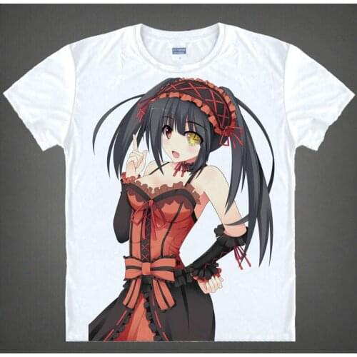 Date A Live T-Shirt Tohka Yatogami Shirt Man t-shirts Anime Products summer t-shirts Anime Girl Action Figures cartoon shirts a