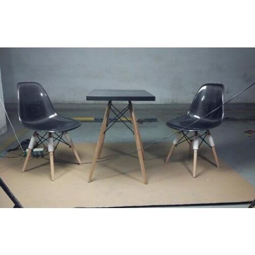 Glossy Surface Carbon Fiber Coffee Table With Wooden Leg Fibre Square Desk Universal Fitment Furniture Accessories Car Styling