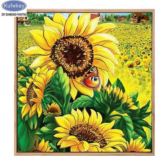Hot POP Diamond Painting sunflowers,Rhinestones for Embroidery Full Square Crystal for Diamond Painting