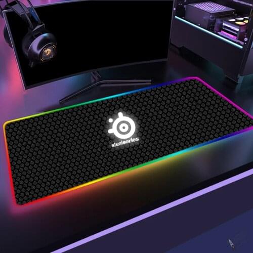 SteelSeries Gaming Mouse Mat RGB Anime Mouse Pad Gamer Mausepad Pc Gamer Complete Computer Table Varmilo Rug Mice Keyboards