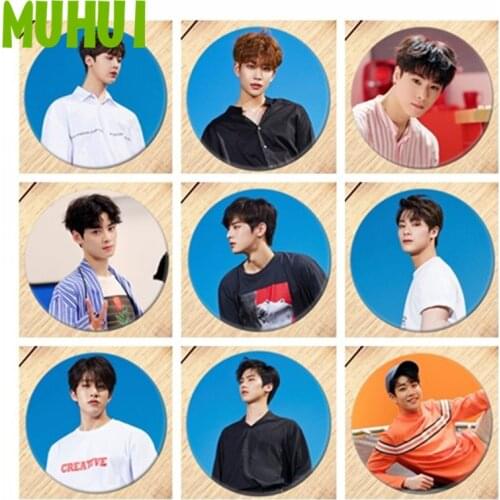 Kpop ASTRO JINJIN MOON BIN Brooch Pin Badges For Clothes Backpack Decoration Jewelry Gift B162