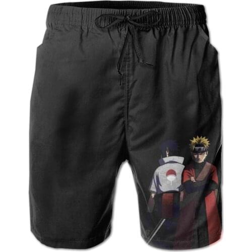 Summer Men Beach Shorts Breathable Quick Dry Funny Sarcastic Japanese Anime,akatsuki Loose Hokage70 Male Shorts