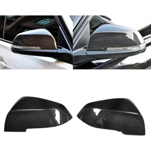 Car RearView Mirror Cover Trim Rearview Wing Mirror Case Cover for BM-W 1/2/3/4 Series F30/F35/F31/F32 Carbon Fiber