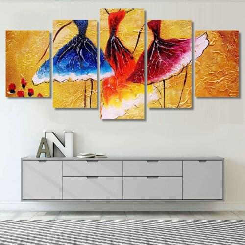 5 Pieces Wall Art Canvas Painting Spanish Dance Abstract Poster Modern Living Room Bedroom Modular Pictures For Home Decoration