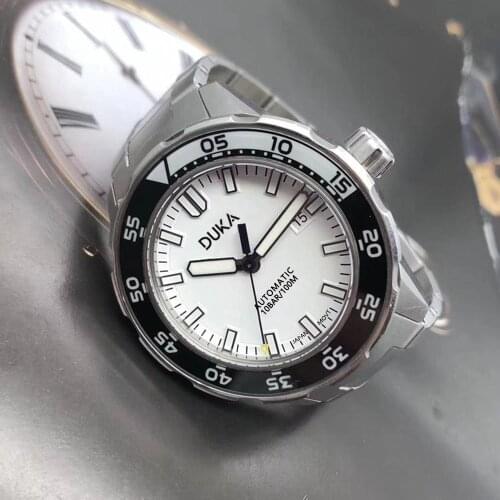 DUKA Wristwatch 2021 New Mens Mechanical watches top brand luxury automatic watch men NH35 ceramics Bezel Steel Diver Watch