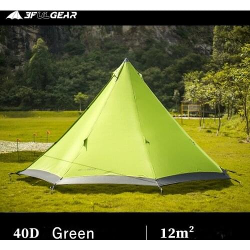 3F UL GEAR Tribe Pyramid Tipi Tent 4-6 person tent Outdoor Camping Large Windproof Family Tent Waterproof Glamping Buluo Tents