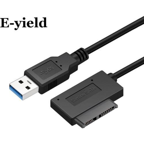 USB3.0 to Mini Sata II 7+6 13Pin Adapter Converter Cable for Laptop CD/DVD ROM Slimline Drive