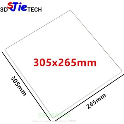 1pcs 305x265x3mm 305x265x4mm Borosilicate Glass Plate / Bed Flat for Flashforge Guider II / 2S / IIS 3D Printer parts
