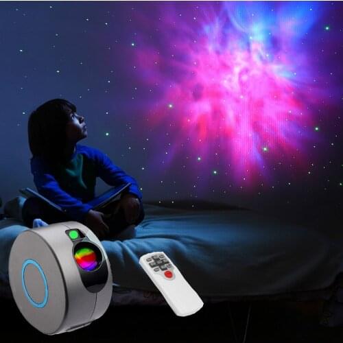 Laser Galaxy Starry Sky Projector Rotating Night Light LED Nebula Galaxy Projector Remote Control Atmospher Bedroom Decor Lamp