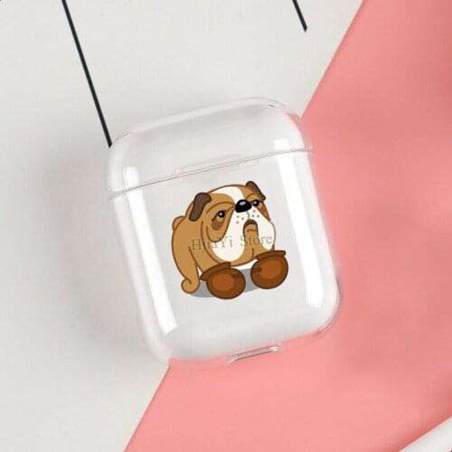 Bulldog Boxer Dog Pet Lovers Clear Cases For Apple Airpods 1 2 Earphone Bluetooth Wireless Cover For Airpods 2 1 Coque