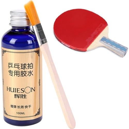100ml Speed Liquid Super With Special Brush Pingpong Racket Rubbers Table Tennis Glue For School Office Accessories