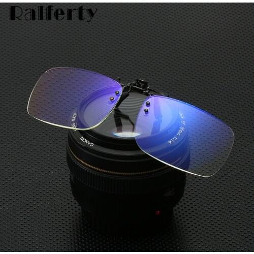 Ralferty Anti Blue Light Flip Up Reading Glasses Men Women Clip On Presbyopic Glasses Rimless Portable Computer Diopter Glasses