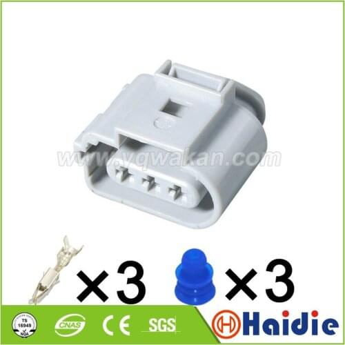 Free shipping 5sets 3pin VW fog lamp light sockets watrproof wiring cable connector 1J0 973 723 G 1J0973723G