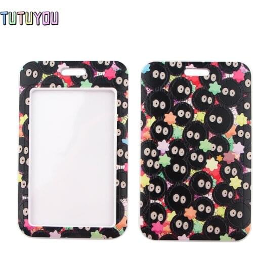 1pcs PC2786 Anime Briquettes Lanyard Card Holder Student Hanging Neck Mobile Phone Lanyard Badge Subway Access Card Holder