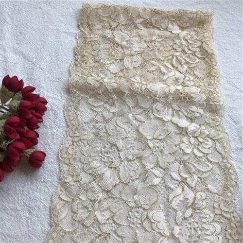 Light yellow lace high qualit E1003 lace cotton lace sewing home furnishing garment accessories diy material18cm