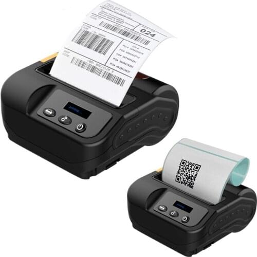 80mm thermal Printer label printer Bluetooth Manual Portable mini Pocket Thermal Barcode Printer