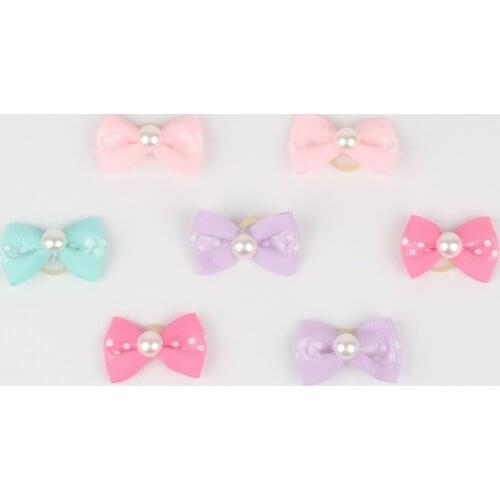 Traumdeutung Small Dogs Grooming Bows Hair Yorkshire Accessories For Pets Supplies Hair Clips Grooming Table Bows gumki dla psa