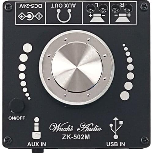 50W+50W Power Audio Amplifier Board Stereo Amplifier Board Bass Theater Bluetooth-Compatible 5.0 50WX2 Stereo