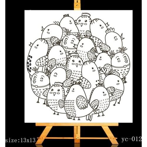 ZhuoAng Cute chicken mom Clear Stamps/Card Making Holiday decorations For scrapbooking Transparent stamps 13*13cm