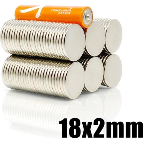 5/10/20/50Pcs 18x2 mm Thin Neodymium Magnet Strong 18mmx2mm Powerful Magnets 18x2mm Permanent Small Round Magnet 18*2mm
