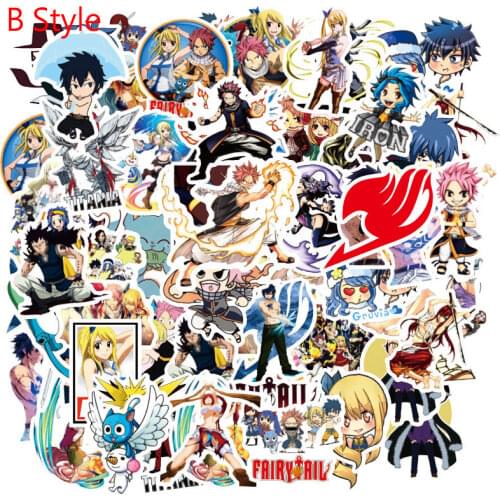 10/30/50pcs/Set FAIRY TAIL Japanese anime Cartoon Graffiti Stickers For Draw-bar frame Childrens Toys Cars Knapsack Computers