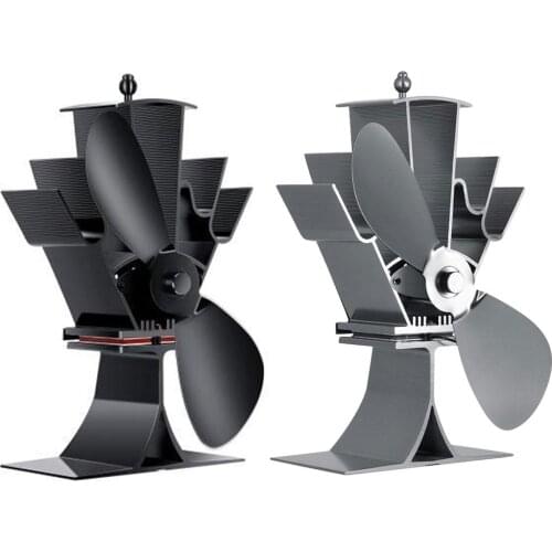 2-blades Thermal Power Fireplace Fan Safe Stove Fan Efficient Stove heating Fan for indoor hot air circulation