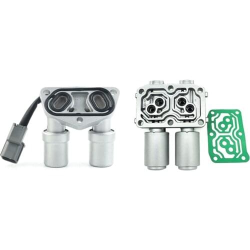 2 Set Transmission Dual Linear Solenoid Valve Silver & Black Silver