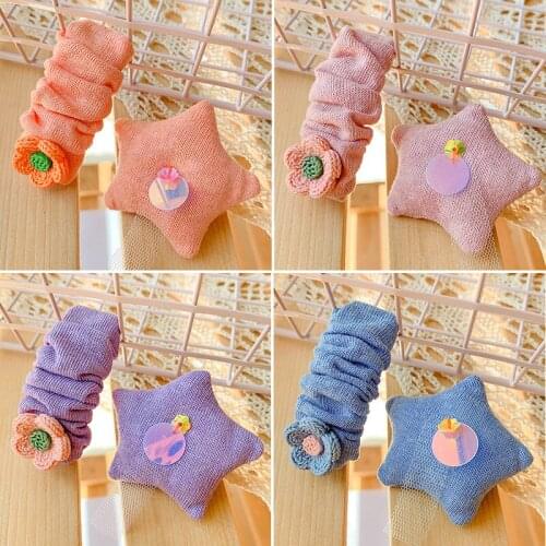 2 Pcs/Set Children Cute Colors Star Flower Ornament Hair Clips Baby Girls Sweet Barrettes Hairpins Kids Hair Accessories