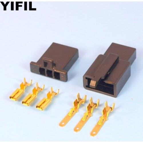 20/50/100sets/lot 3 Pin/Way 2.8mm Mini Electrical Connector Kit Green Black Red Motorbike Motorcycle Car