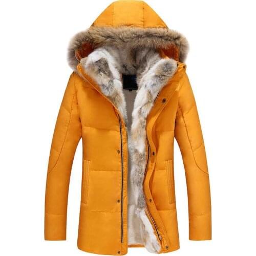 2020 new winter jacket mens womens thick coat hooded coat mens rabbit fur jacket coat cotton coat
