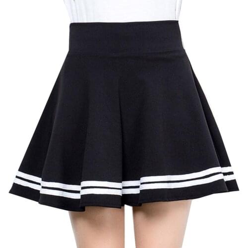 2020 high waist pleated skirts Harajuku Skirts women girls lolita a-line sailor skirt Large Size Preppy school uniform