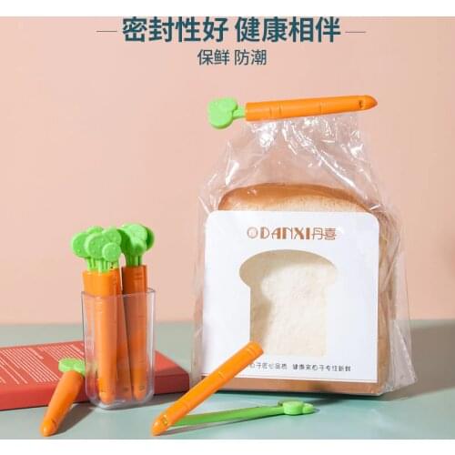 5pcs Portable New Kitchen Food Snacks Seal Carrot Closure Pocket Clip Pinch-off Pliers Plastic Tool Closed Clamp Fresh Food