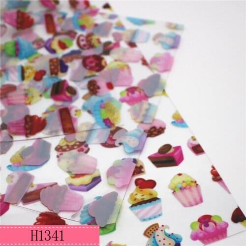 A4 20*33CM cupcake cartoon Transparent UV clear print pvc fabric for DIY accessories H1341