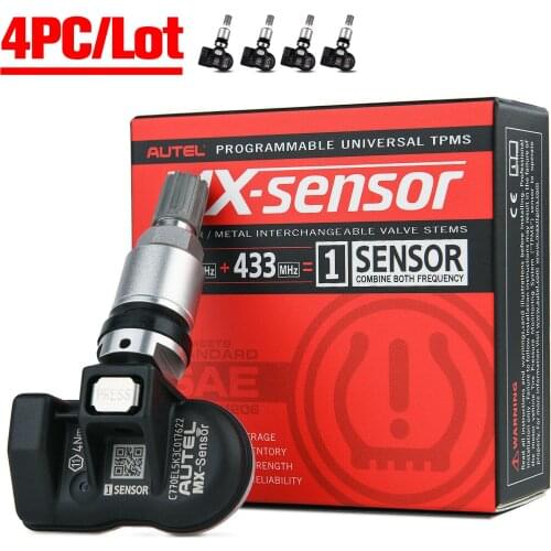 4Pcs Autel MX Sensor 315MHZ 433MHZ 2In1 TPMS Tire Repair Tool Automotive Accessory Tyre Pressure Monitor MaxiTPMS Pad Programmer