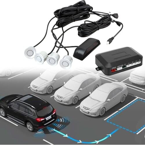Car LED Parking Sensor With 4 Sensors Auto Parktronic Radar Monitor Detector System Reverse Backup Backlight Display