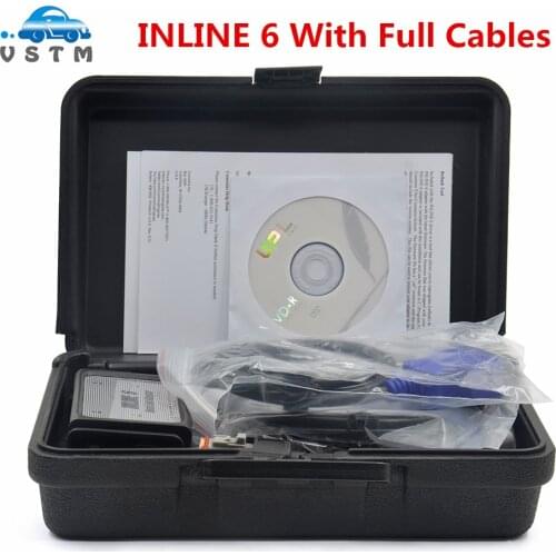 Free Ship INLINE 6 Data Link Adapter Heavy Duty Diagnostic Tool Scanner Full 8 cable Truck interface inline6 inline 5 2018