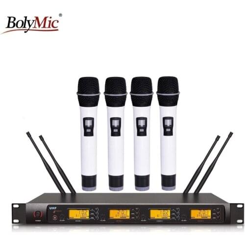 Bolymic 4x100 Channels handheld microphone UHF Wireless Microphone