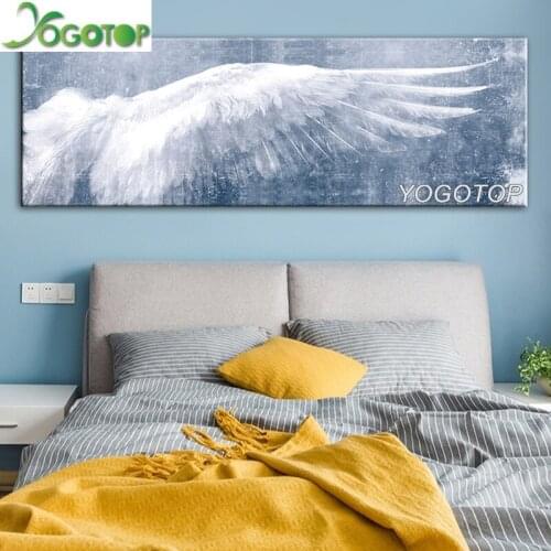 Large size Angel Wings Vintage diamond embroidery Black And White full mosaic diamond Paintings Wing Pop Art Wall Picture YY1333